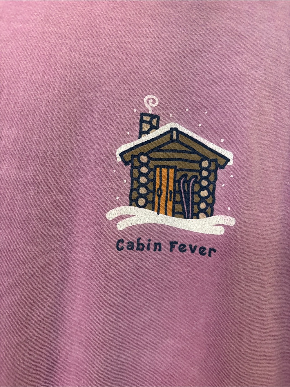Life Is Good Pink/Purple Long-Sleeve Cabin Graphic Tee - Picture 2 of 7